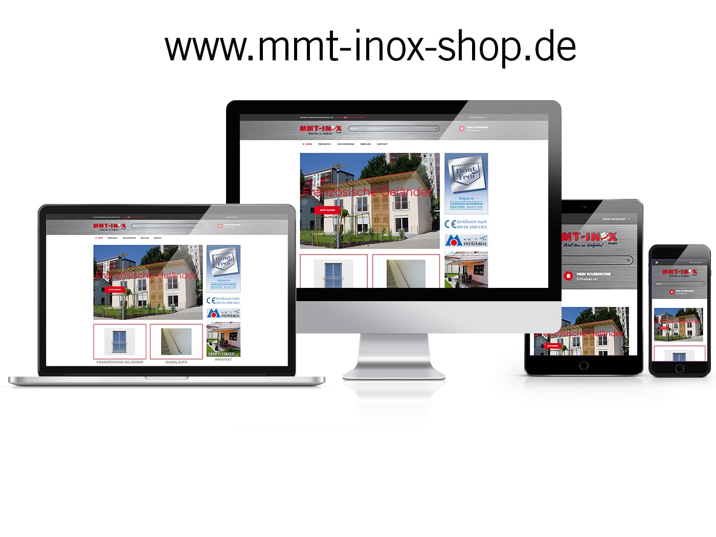 Prestashop Online-Shop MMT Inox GmbH